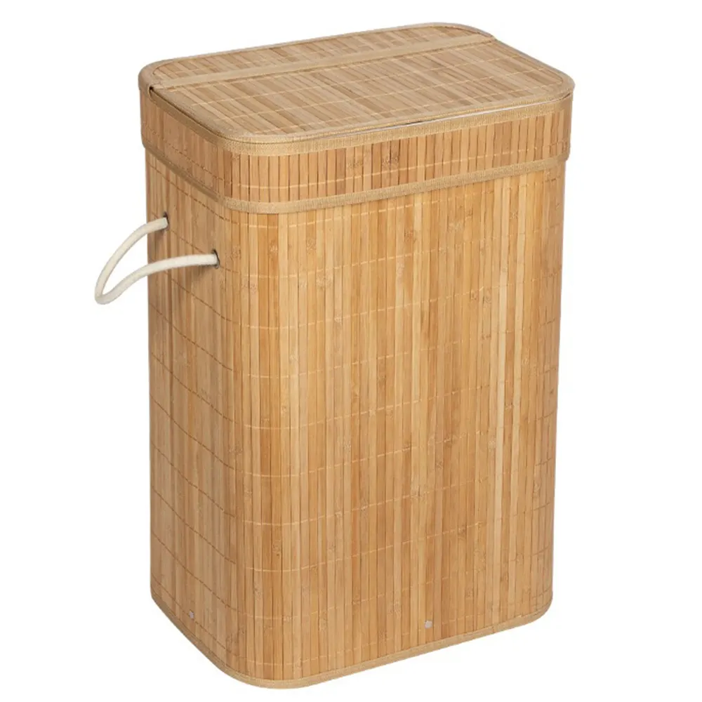 Многофункциональная Экологически чистая бамбуковая корзина для белья, водонепроницаемая корзина для хранения одежды с крышкой