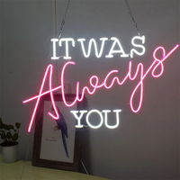 Letrero Luminoso LED de Neón Personalizado para Decoración Navideña, con Forma de Dibujo Animado, Letrero Acrílico para Habitación Infantil