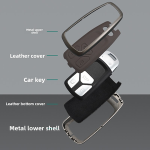 Étui porte-clés en cuir premium pour modèles Audi A3L/A6L/A7L 2024/2025, housse de style professionnel avec boucle - Product Image 3