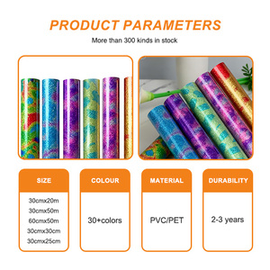 Cowint nhiệt độ cao Nhiệt Báo Chí sắt-on chuyển Pet phim textil HTV Vinyl đám mây long lanh truyền nhiệt khắc 100-130um - Product Image 3