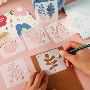 Set di Stencil primavera per animali domestici per la decorazione di fiori foglie di <span class=keywords><strong>farfalla</strong></span> per <span class=keywords><strong>disegnare</strong></span> - Product Image 6