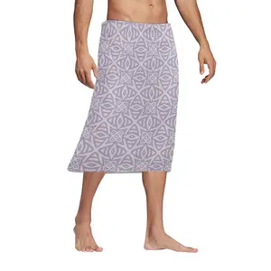 Sarong-Pareo con botones en la espalda para hombre, falda envolvente con bolsillo, ropa de playa informal, Ropa Étnica del sudeste asiático