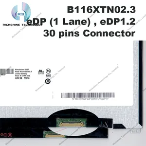 AUO الجملة تنافسية HD 11.6 "ضئيلة eDP 30 دبوس B116XTN02.3 ماتي شاشة الكريستال السائل الكمبيوتر المحمول شاشة استبدال