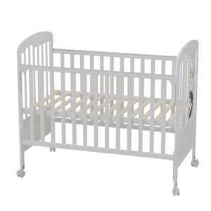 Modern Wooden Baby <strong>Cot</strong> Bed with <strong>Cot</strong> Top Changer 2-in-1 Crib &amp; Toddler Bed for Bedroom or Hotel Use <strong>Oak</strong> &amp; White - Product Image 1