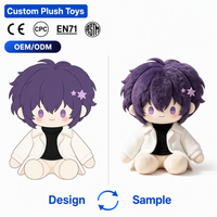 Peluche personnalisée de personnage de dessin animé, design original, en polyester imprimé, jouet en peluche doux, cadeau promotionnel pour enfants
