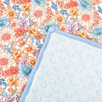 Ensemble de couvertures de couchage matelassées assorties pour boutique de haute qualité pour bébés et bébés vente en gros de couvertures à pois en Minky OEM personnalisées avec imprimé floral