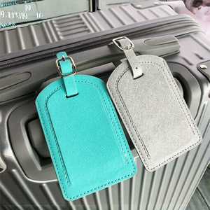 Personalized Name <b>ID</b> PU Leather Eco-Friendly High Quality Durable Travel Luggage <b>Tags</b> Letter Pattern Custom Logo Fashionable - Product Image 3