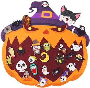 Decoración Colgante de Fieltro para Halloween, Diseño de Calabaza <span class=keywords><strong>y</strong></span> Gato Negro, Lindo Diseño para Niños, Kits de Manualidades, Adhesivo, Precio de Fábrica - Product Image 1