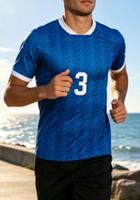 Nakış Logolu Moda Futbol Forması Erkek Sublimasyon Baskılı Yaka Kısa Kollu Nefes Alabilen Polyester Futbol Giysisi