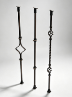 Colonne de balustrade en fer forgé décorative à motif floral pour escalier intérieur et balcon