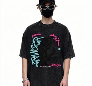 Camiseta Casual de Manga Corta con Cuello Redondo, 100% Algodón, con Estampado 'Studio Passion More Regrets', 300g, Antiarrugas y Transpirable - Product Image 4