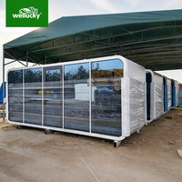 Casa Prefabricada Modular de Acero Wellucky en Forma de Cápsula de Manzana de 20 a 40 pies para Hotel, Resort, Camping, Venta al por Mayor
