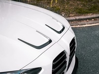 Grilles d'aération légères pour capot moteur, style SQ, en fibre de carbone sèche, compatibles avec BMW M3 G80 G81 M4 G82 G83
