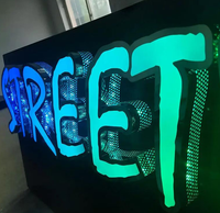 Enseigne LED 3D personnalisée résistante aux intempéries, éclairée par l'avant, IP65, lettres en acier inoxydable massif pour devanture de magasin extérieur