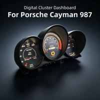 12.3" IPS LCD Digital Cluster Dashboard Vintage Porsche Cayman (987) 2005-2012 Speedometer Panel Instrumen Pintar Pemutar Linux