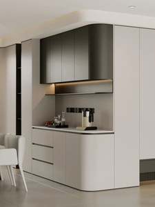 Buffet de rangement premium avec portes en verre et étagères réglables pour la cuisine - Product Image 4