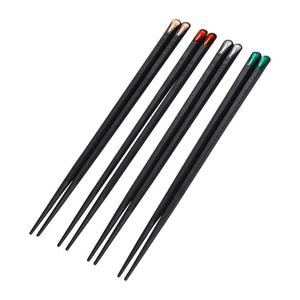 Japanese Style Alloy Chopsticks 10 Pair Set Non Slip Eco Friendly For Home Restaurant Use - Product Image 4