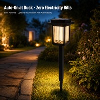 Lampu Taman Tenaga Surya Solar Villa, LED Warm White Tahan Air, untuk Halaman, Jalan Setapak, Bedeng Bunga, Luar Ruangan