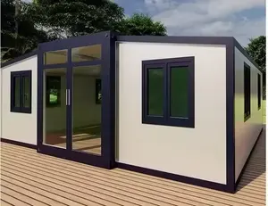 Huisu rumah lipat susunan desain baru merakit dapat diperluas dengan kamar tidur kamar mandi dapur