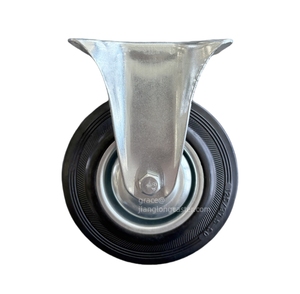<strong>3</strong>/<strong>3</strong>.5/4/5/6/8/10 Inch Heavy Duty Fixed Black <strong>Rubber</strong> Industrial Caster <strong>Wheel</strong> Rotating Castor <strong>Wheel</strong> With Brake Trolly <strong>Wheels</strong> - Product Image 4