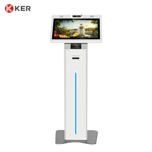 18.5 inches self service ticket kiosk for queue and call digital kiosk touch screen IC\ID\NFC card reader for self-service kiosk