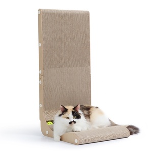 L-berbentuk kucing dinding dilepas tiang penggores kucing kardus - Product Image 4