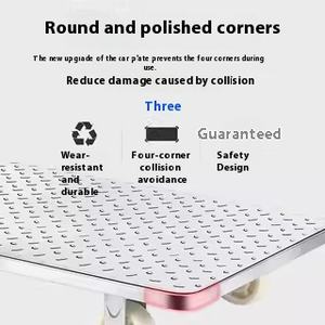 Grosir troli lipat portabel empat roda dapat disesuaikan Platform pelat baja datar OEM truk besi kecil untuk gerobak tangan - Product Image 4