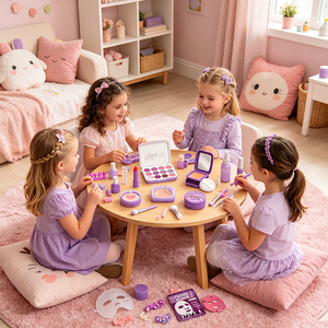 HT 598110 Girl Simulation <strong>Makeup</strong> Toy Pretend Play <strong>Makeup</strong> Dressing <strong>Set</strong> Toy Plastic Beauty <strong>Princess</strong> Pretend Role Play Dress-up Toy - Product Image 3