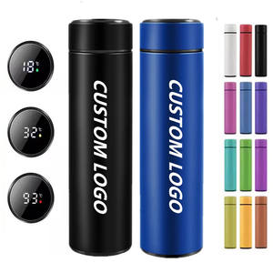 Bouteille d'eau intelligente en acier inoxydable de 500 ml, étanche, avec infuseur, LED, isotherme, gourde sous vide, thermos - Product Image 2