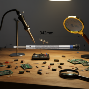 Precision <b>Screwdriver</b> 342mm Length Metal Shaft With Knurled Grip For Electronics Repair - Product Image 3