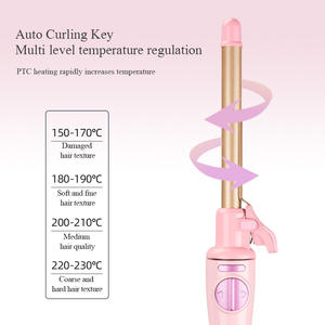 Mini <span class=keywords><strong>fer</strong></span> à friser en céramique de 9 mm ou 16 mm avec affichage LED de la température <span class=keywords><strong>pour</strong></span> <span class=keywords><strong>cheveux</strong></span> courts - Coiffures ondulées, bob et franges bouclées - Product Image 5