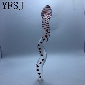 Masseur de prostate en verre borosilicate à double tête géant pour femmes, écologique - Product Image 1