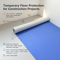 Rouleau de protection de sol en polaire laminé auto-adhésif, antidérapant, imperméable, pour sols en bois dur, carrelage, chantier de construction