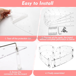 Hình Trái Tim Acrylic Bánh <span class=keywords><strong>Pop</strong></span> Đứng Rõ Ràng Acrylic Bánh <span class=keywords><strong>Pop</strong></span> Hiển Thị Đứng 24 Lỗ Acrylic <span class=keywords><strong>Lollipop</strong></span> Chủ - Product Image 3