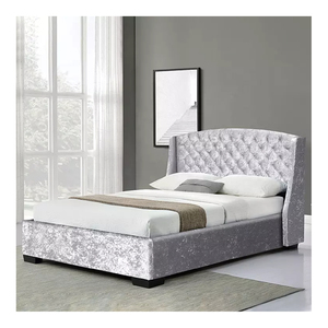 Luxury California Hotel Twin King Queen Size bottoni moderni su testiera in velluto struttura del <span class=keywords><strong>letto</strong></span> imbottita - Product Image 3