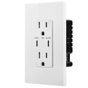 UL943 Standard Smart 5V 4.8A Fast Charging USB Type C Wall Outlet Dual High Speed Duplex Receptacle