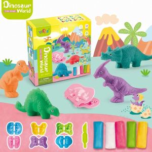 ของเล่นดินน้ำมัน DIY ขายดี พร้อมดินปั้น 12 สี แม่พิมพ์ไดโนเสาร์เพื่อการศึกษาปฐมวัย พลาสติกหลากสี - Product Image 4