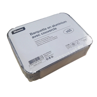 Ustensiles de cuisine chauffants jetables robustes S220B 1000ml Casseroles en papier d'aluminium Récipient en papier d'aluminium avec couvercle en papier