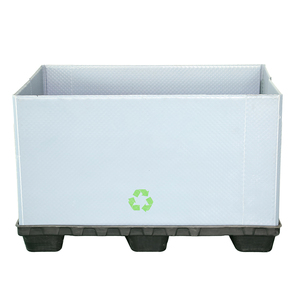 Mới Mạnh Mẽ Heavt Nhiệm Vụ Euro Lưu Trữ Tween Tấm Có Thể Gập Lại Container Các Tông Sóng Nhựa Tay Áo Hộp <span class=keywords><strong>Pallet</strong></span> - Product Image 2