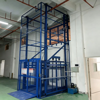 Monte-charge électrique hydraulique robuste à rail de guidage pour le levage de marchandises en entrepôt intérieur