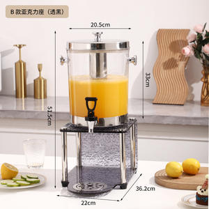 Dispensador de Bebidas Calientes/Frías de Acero Inoxidable, Acrílico y PC de 8L, Grado Comercial, con Grifo de Empuje (Forma Redonda/Cuadrada) - Product Image 2