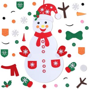 Tự làm cảm thấy giáng sinh Snowman trò chơi thiết lập với 31 đồ trang trí có thể tháo rời, treo tường Xmas quà tặng cho trang trí Giáng sinh - Product Image 4