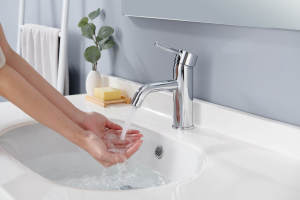 Grifo de baño de lujo moderno de acero inoxidable 304 con una sola manija y un solo orificio - Product Image 6