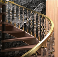 Rambarde d'escalier intérieur acrylique main courante poteau cristal décore escalier garde-corps garde-corps maison conception Simple