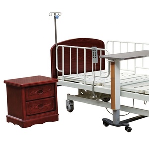 Роскошная деревянная HF-832 трехфункциональная электрическая регулируемая по высоте мобильная медицинская Больничная койка для медицинского центра - Product Image 2