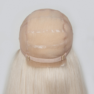 Factory Supplier Comfort for Lace Full Hand Tied Virgin Hair Dark Root Blonde Large HD Medical Wigs for Alopecias - Product Image 5