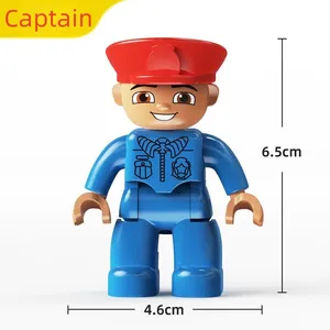 Compatible avec les personnages de grands blocs de construction LEGOing personnages de grands blocs de construction Big Building Block DIY Little Man