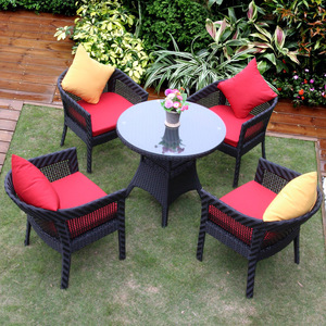 Ensemble de meubles de terrasse extérieure Ensemble de meubles de terrasse de <span class=keywords><strong>jardin</strong></span> table et chaise en rotin Ensembles de canapés Ensemble de meubles de <span class=keywords><strong>jardin</strong></span> d'extérieur - Product Image 4