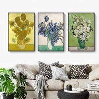 Décoration murale personnalisée, peinture à l'huile sur toile, art abstrait original, peinture à la main, art floral, impression numérique, 4 couleurs, sac OPP