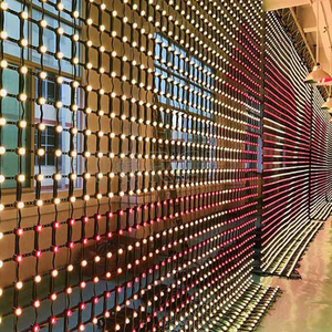 P31.25 rèm ngoài trời màn hình Nhà sản xuất P50 Màn hình <span class=keywords><strong>LED</strong></span> linh hoạt tùy chỉnh xách tay lưới <span class=keywords><strong>LED</strong></span> Curtain Màn hình - Product Image 3